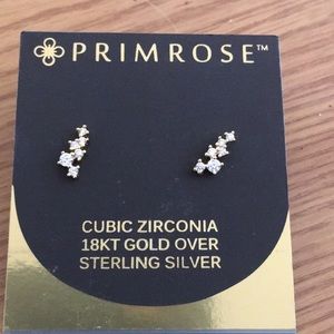 Gold-plated post pierced earrings